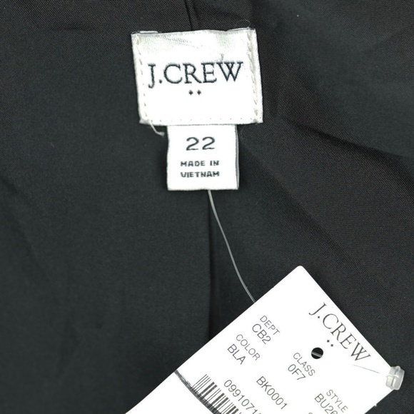 New JCREW Size 22 Button-Neck City Coat in Black $298 BU261 - Picture 5 of 5